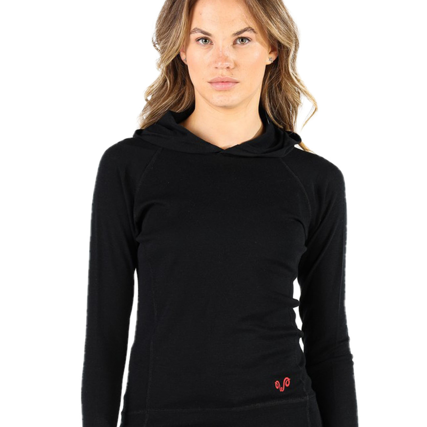 Women's Merino Sonatra Long Sleeve Hoodie Black