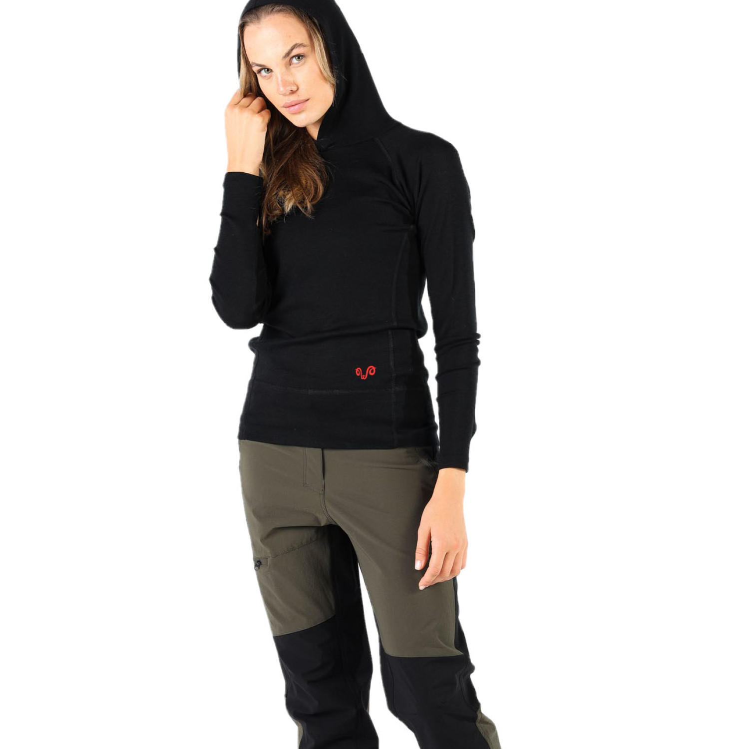 Women's Merino Sonatra Long Sleeve Hoodie Black