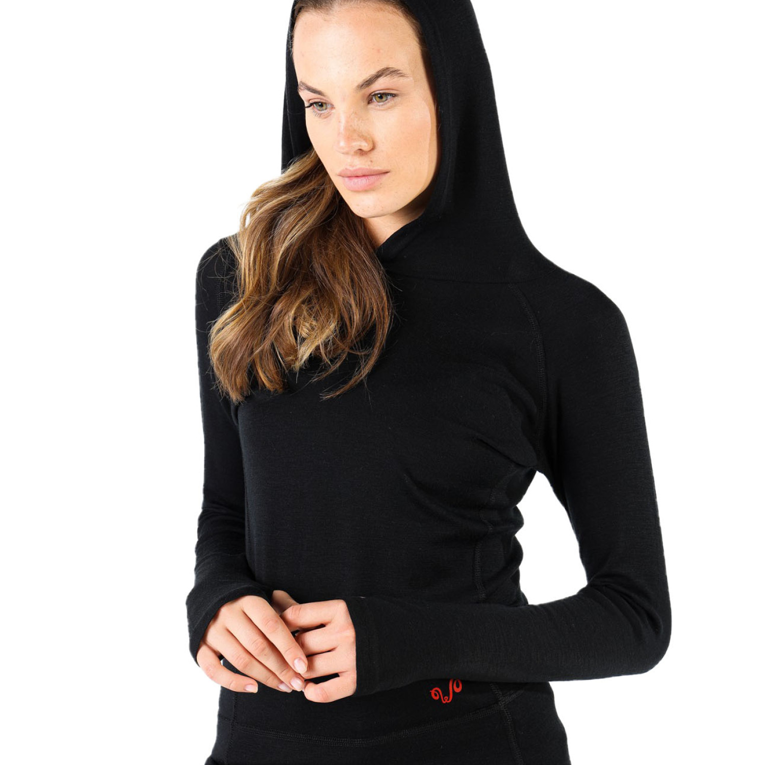 Women's Merino Sonatra Long Sleeve Hoodie Black