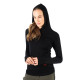 Women's Merino Sonatra Long Sleeve Hoodie Black