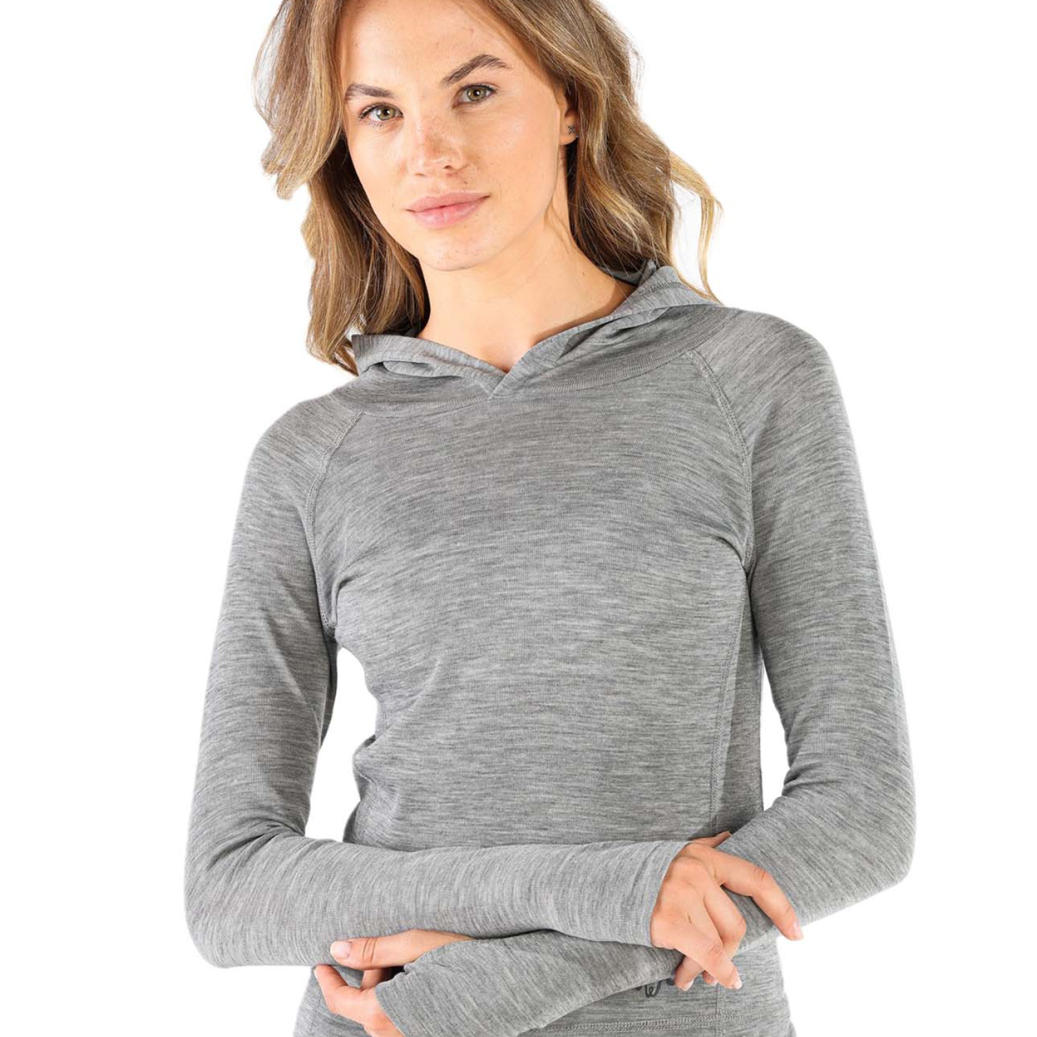 Women's Merino Sonatra Long Sleeve Hoodie Gray