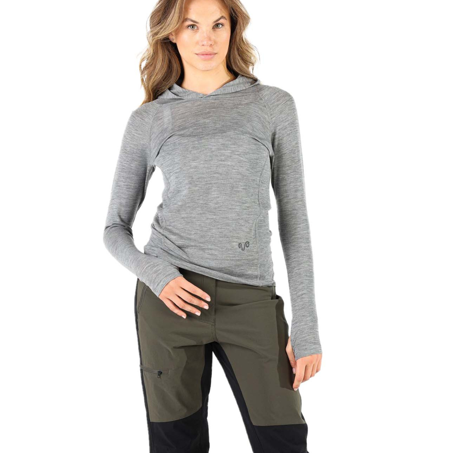 Women's Merino Sonatra Long Sleeve Hoodie Gray