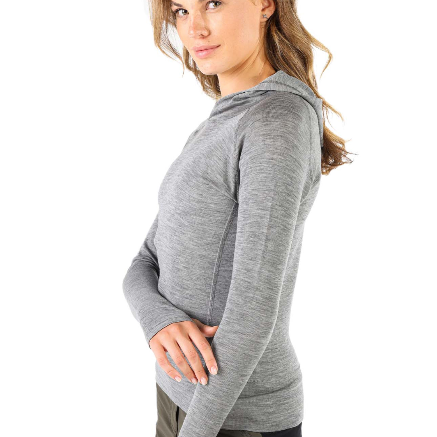 Women's Merino Sonatra Long Sleeve Hoodie Gray