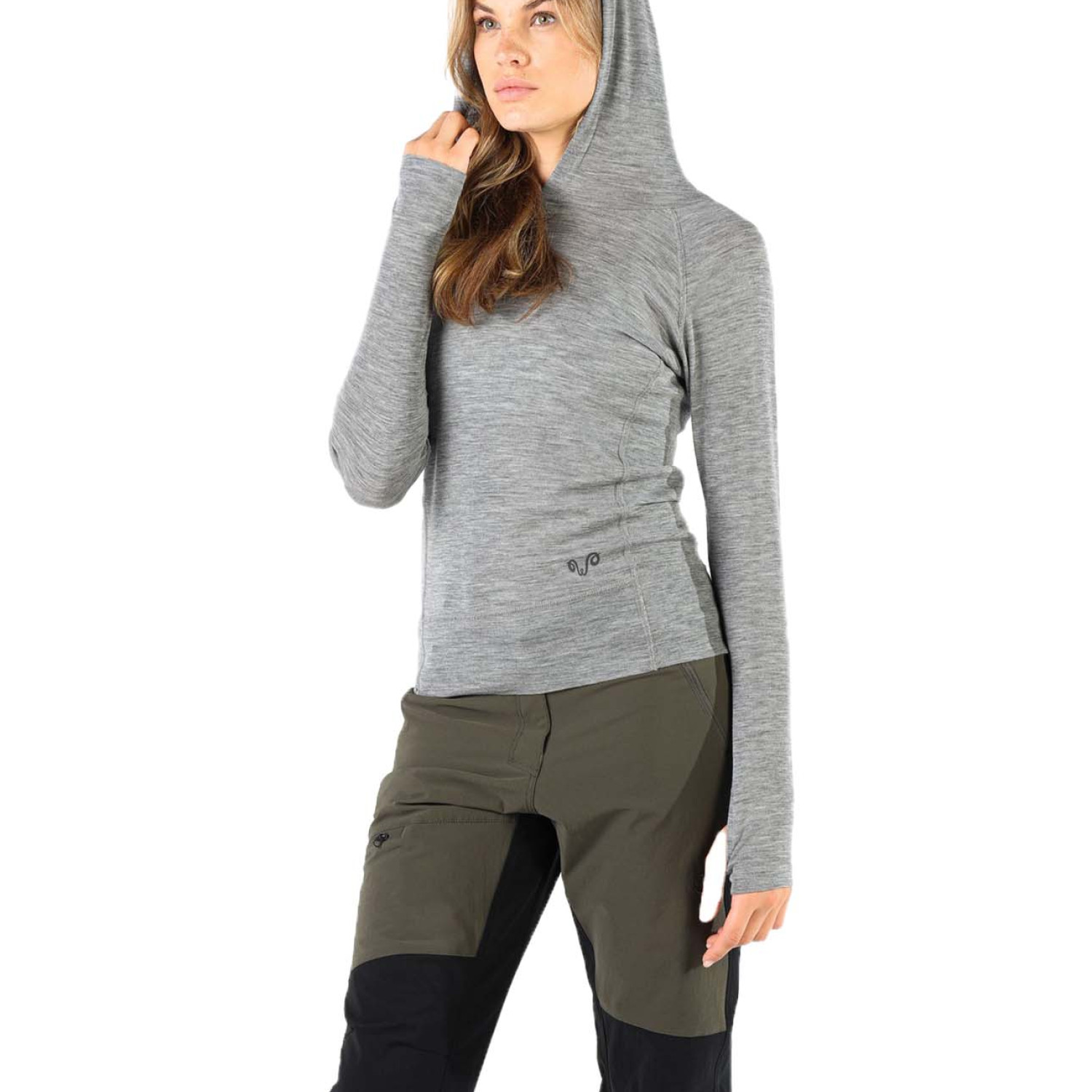 Women's Merino Sonatra Long Sleeve Hoodie Gray
