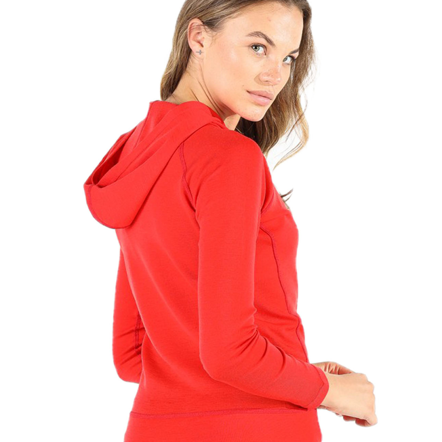 Women's Merino Sonatra Long Sleeve Hoodie Red
