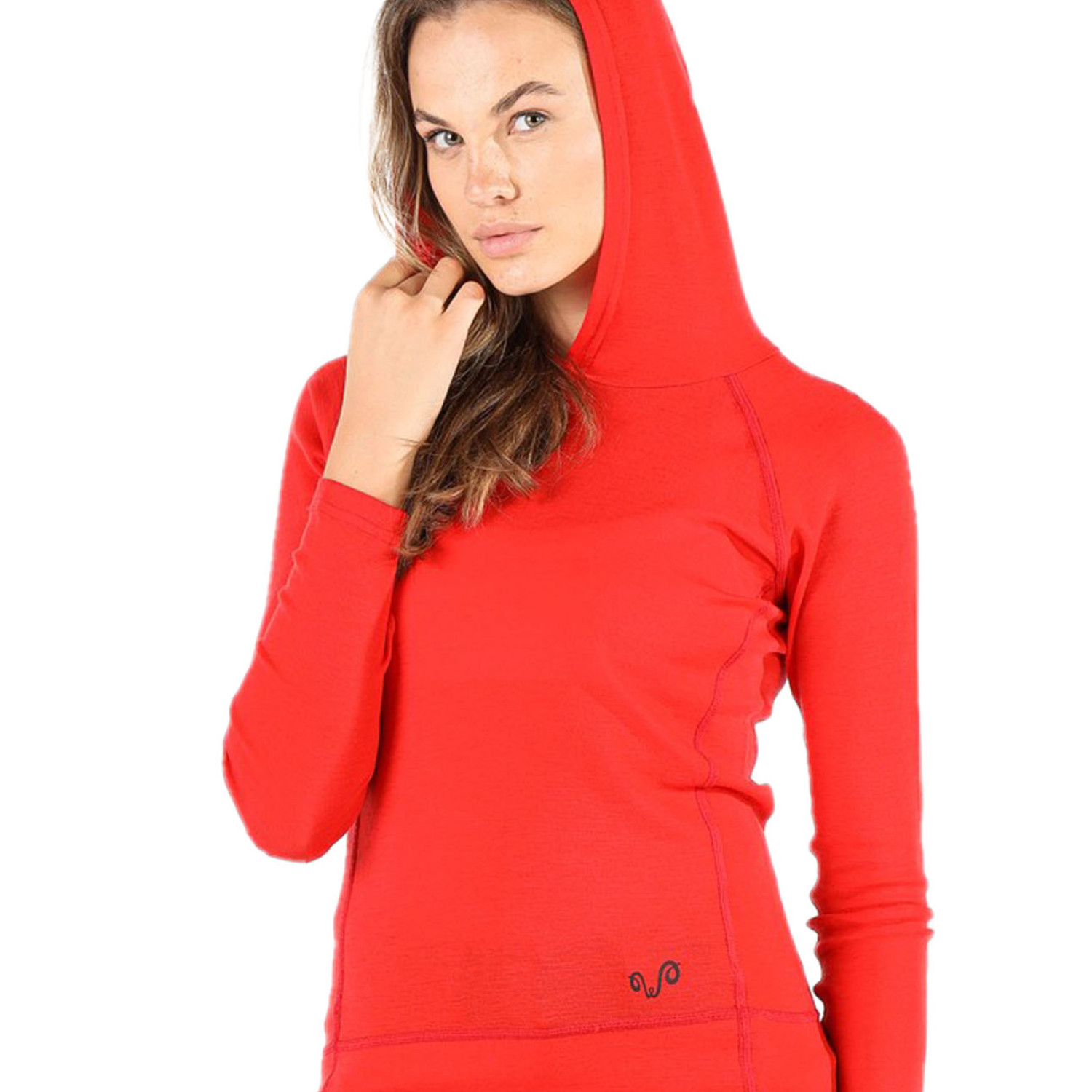 Women's Merino Sonatra Long Sleeve Hoodie Red