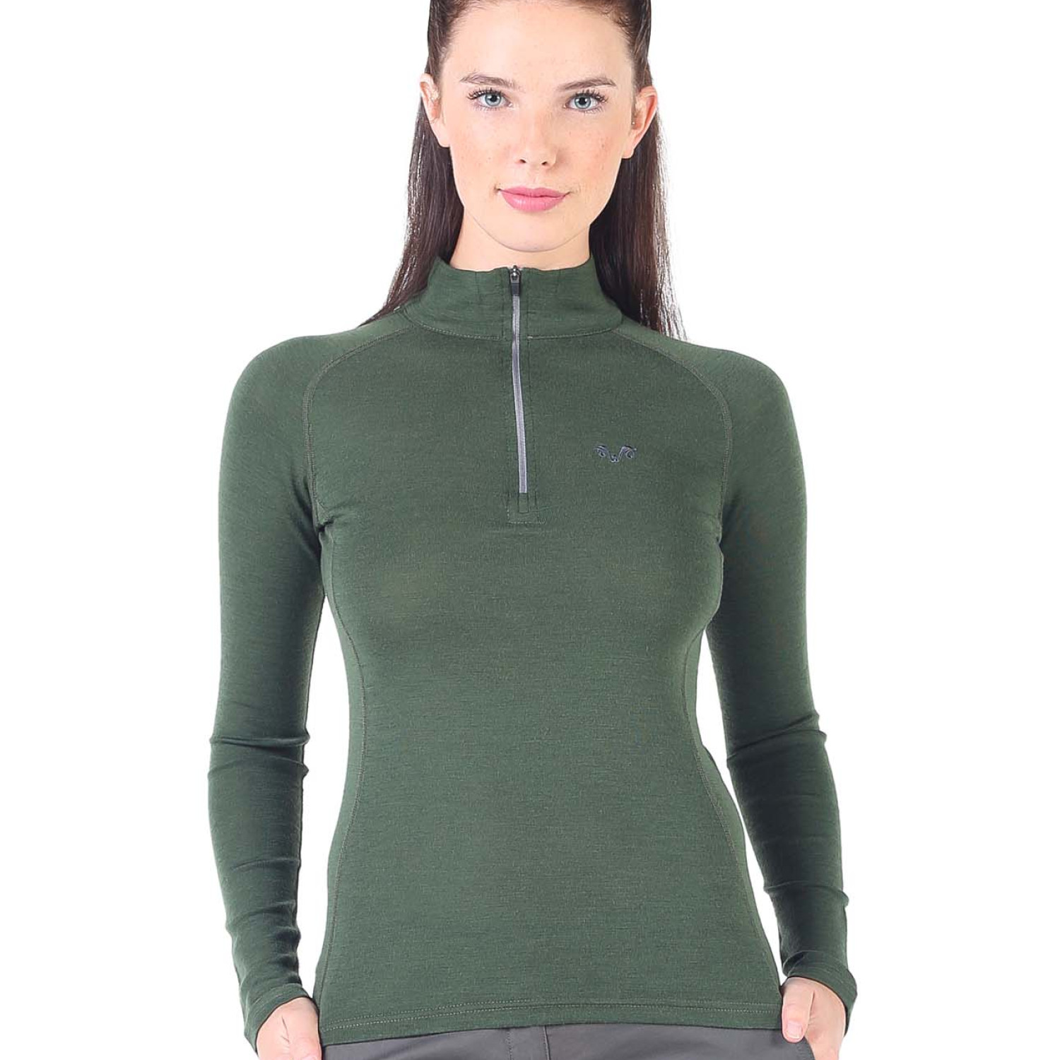 Women's Merino Vega Long Sleeve Top Base Layer Green