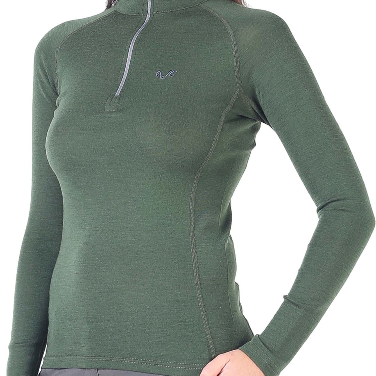 Women's Merino Vega Long Sleeve Top Base Layer Green